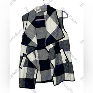 Yacun Flannel Plaid Cardigan Vest Sz Large